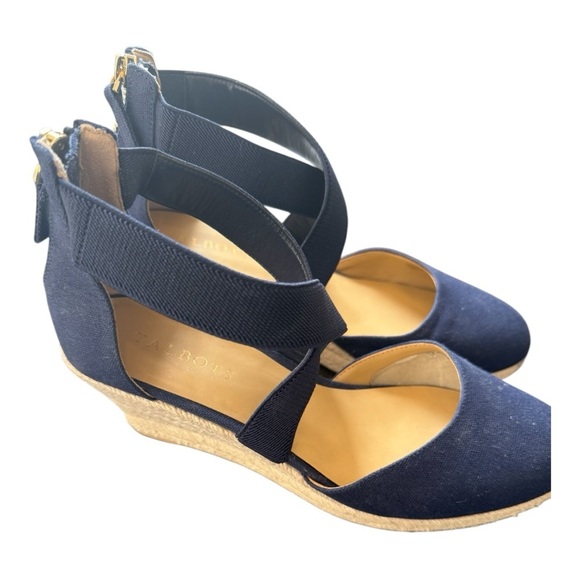 Talbots Lyndsay D’Orsay Espadrille Wedges – Navy, Size 8.5, NWOT - Picture 4 of 9